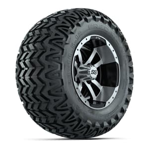 GTW Storm Trooper Black and Machined Wheels with 23in Predator A-T Tires - 12 Inch