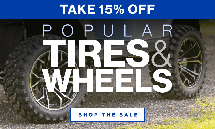 15% off popular tires and wheels