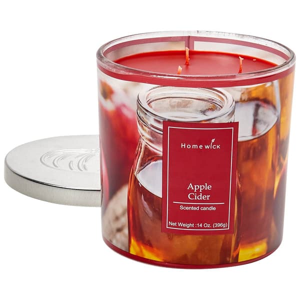 Homewick 14oz. Apple Cider 3-Wick Jar Candle - image 