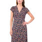 Womens MSK Flutter Cap Sleeve Floral Maxi Godet Dress - image 4