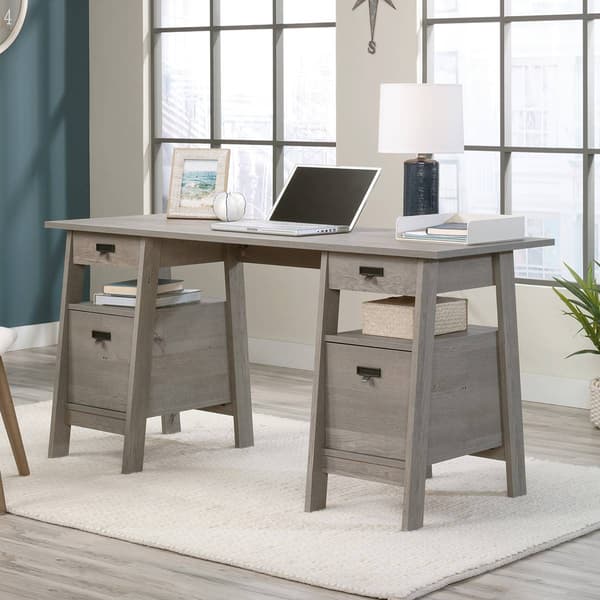 Sauder Trestle Executive Desk with Drawers