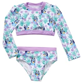 Toddler Girl 2pc. Bluey(tm) 2pc. Cropped Rashguard Swim Set