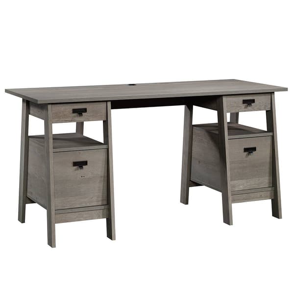 Sauder Trestle Executive Desk with Drawers - image 