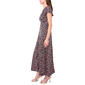 Womens MSK Flutter Cap Sleeve Floral Maxi Godet Dress - image 3