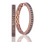 Le Vian Chocolatier(R) Chocolate Diamonds(R)/Rose Gold Hoop Earrings - image 1