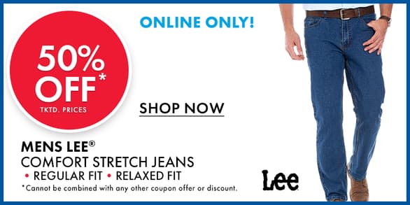 50% OFF Mens Lee Jeans 