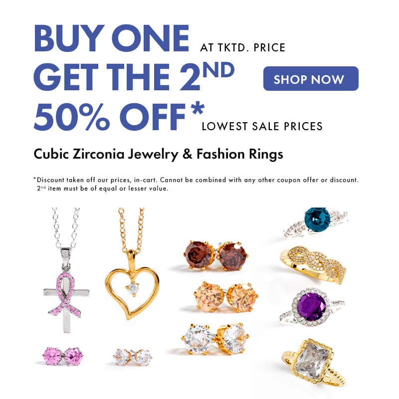 Buy One Get The 2nd 50% Off Lowest Sale Prices Cubic Zarconia  & Fashion Rings