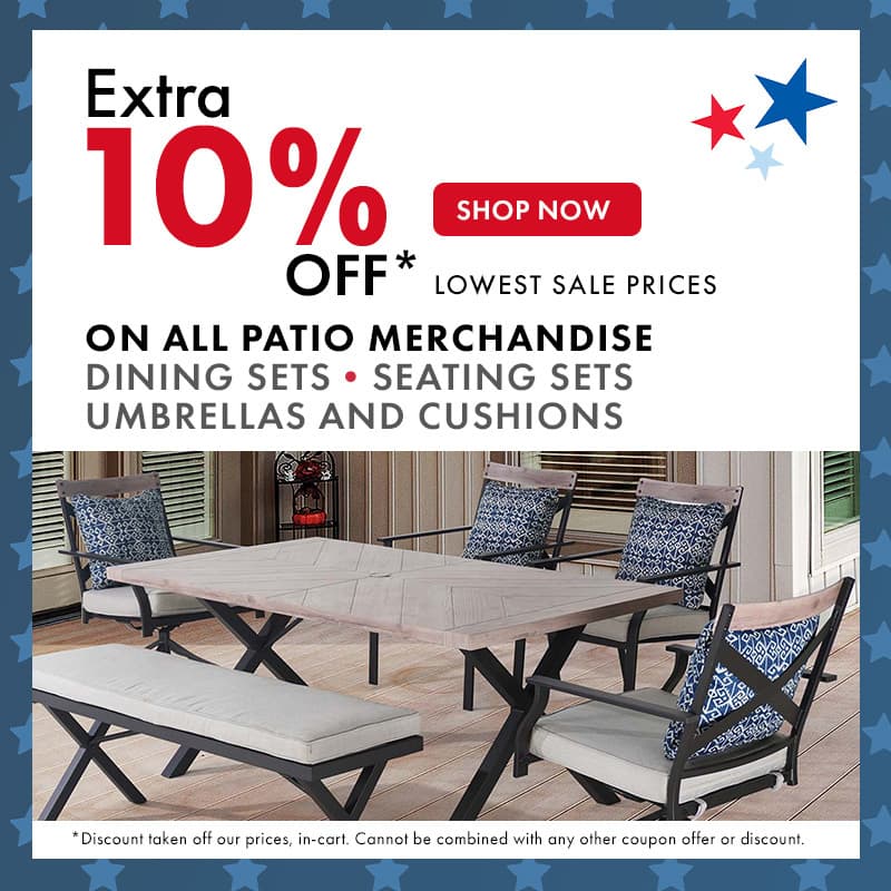 Extra 10% OFF Patio