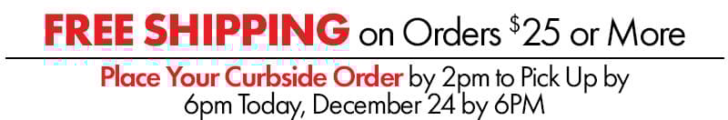 Free Shipping $25 or more