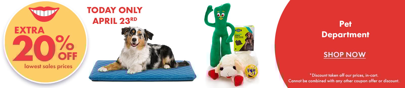 Extra 20% OFF pet department