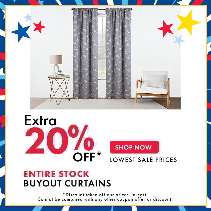 Extra 20% OFF Buyout Curtains