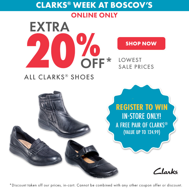 Extra 20% Off Clarks shoes