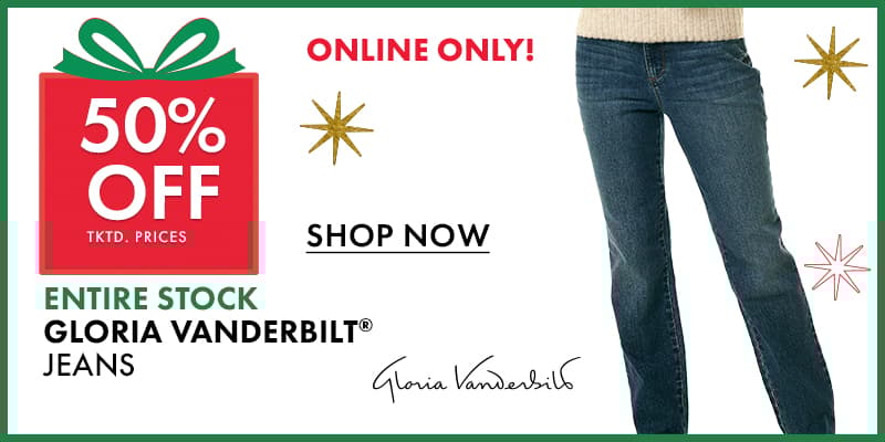 Online Only! 66% Off Tktd. Prices Gloria Vanderbilt Jeans