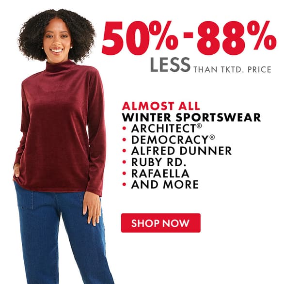 50% less than Womens Select apparel