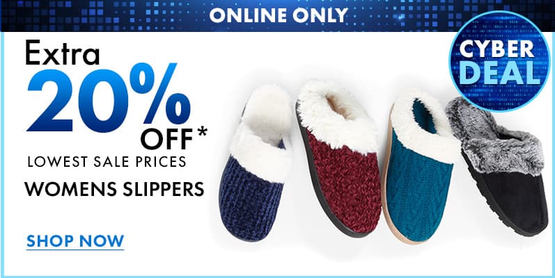 Cyber Deals - Extra 20% OFF Womens Slippers