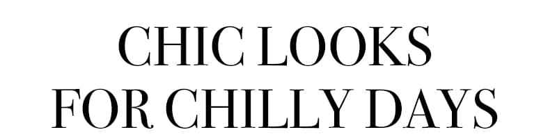 Chic Looks For Chilly Days