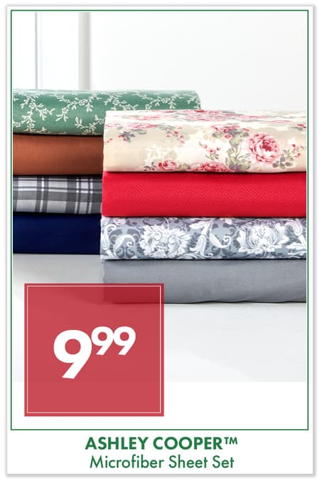 ASHLEY COOPER™ Microfiber Sheet Set $9.99