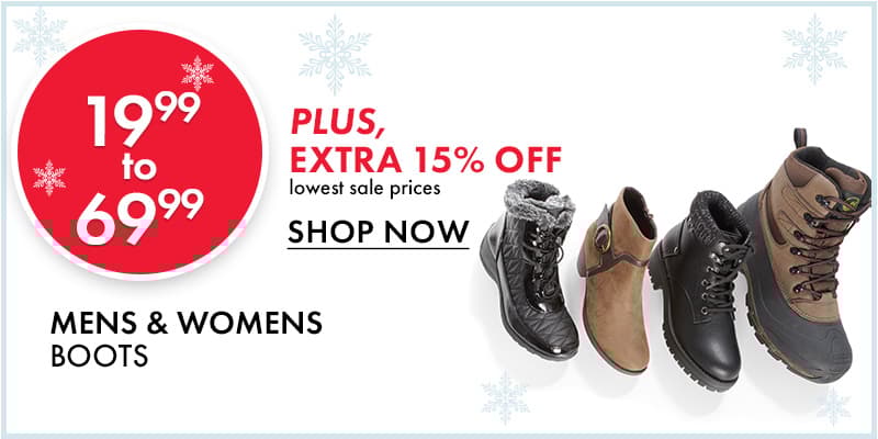 Extra 15% Off Mens & Womens Boots