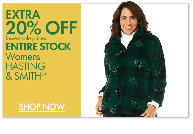 Extra 20% Off Hasting & Smith