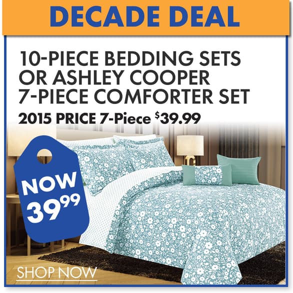 $39.99 10-Piece or 7-Piece Bedding Sets