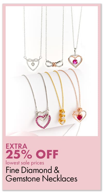 EXTRA 25% OFF lowest sale prices FINE DIAMOND & GEMSTONE NECKLACES