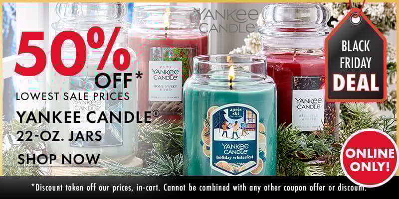 50% off Yankee Candle 22oz Jar Candles 