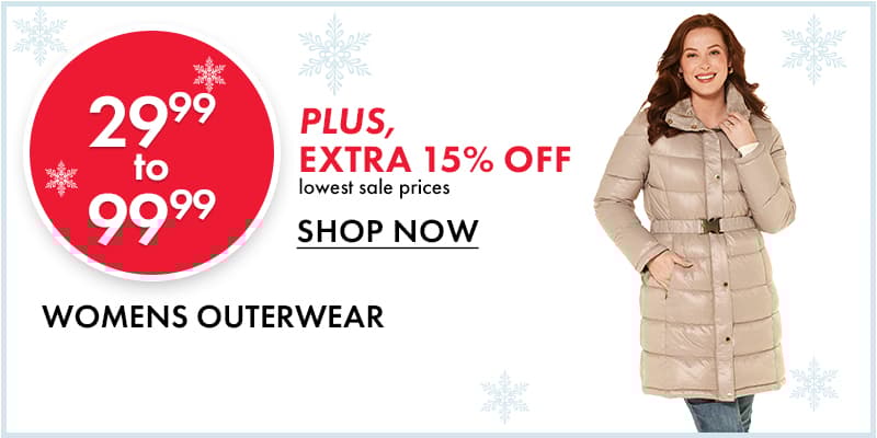 Extra 15% off Womens Outerwear