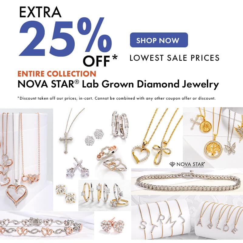 Extra 25% off Lowest Prices Entire Collection Nova Star Lab Grown Diamond Jewelry
