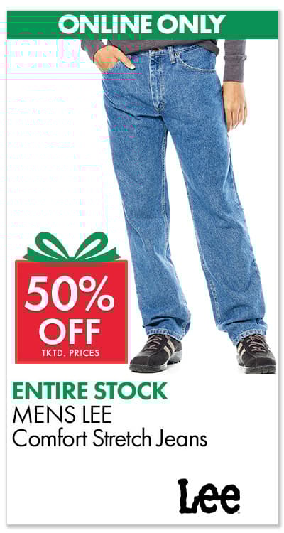 50% Off Mens Lee Jeans