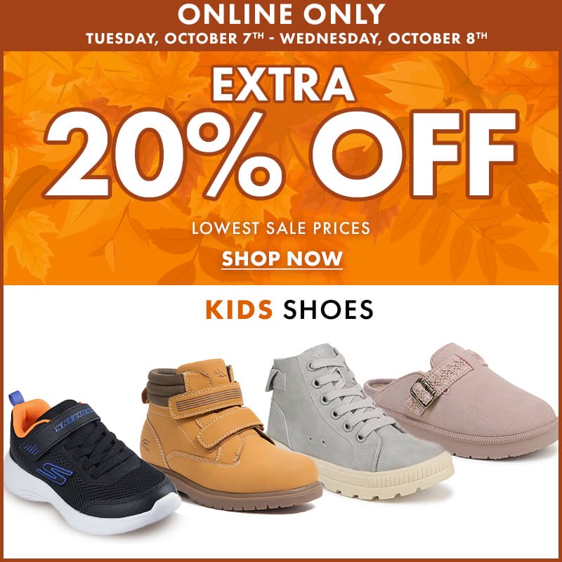 Extra 20% OFF Kids shoes 