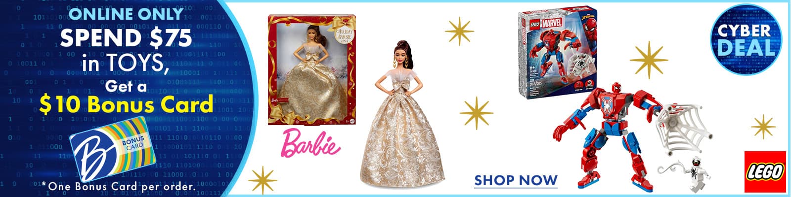 Spend $75 or more in Toys, Get a $10 Bonus Card