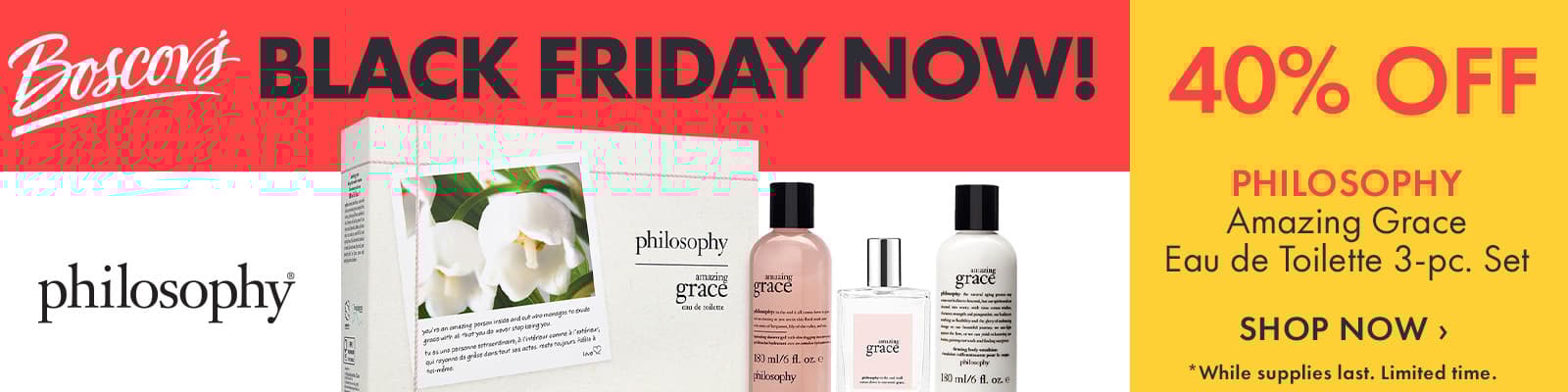 40% Off Philosophy Amazing Grace EDT Set
