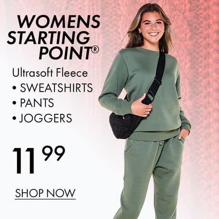 Womens Starting Point Fleece for $11.99