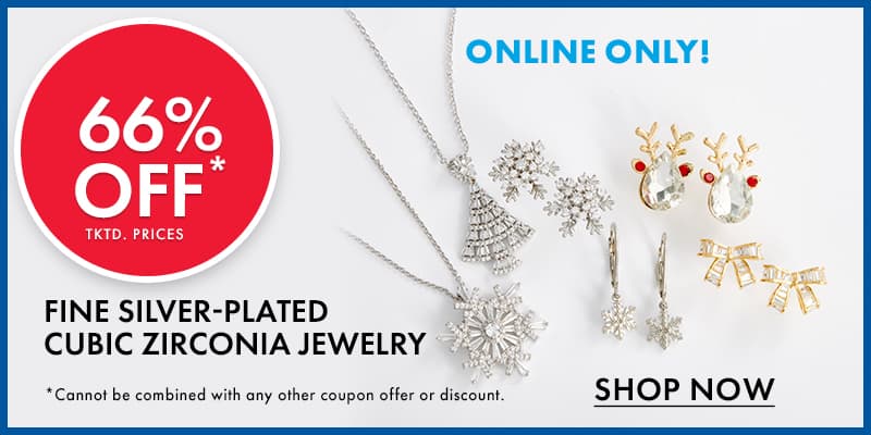 66% OFF tktd. prices Fine Silver-Plated CUBIC ZIRCONIA JEWELRY