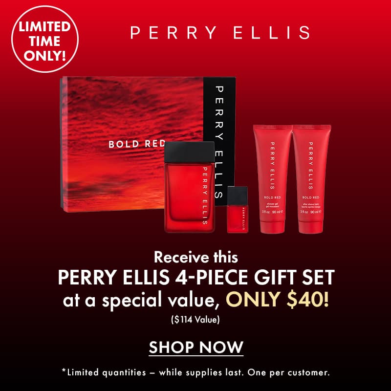 Limited Time Only! FREE Perry Ellis 4Pc Gift Set at a special value, ONLY $40!