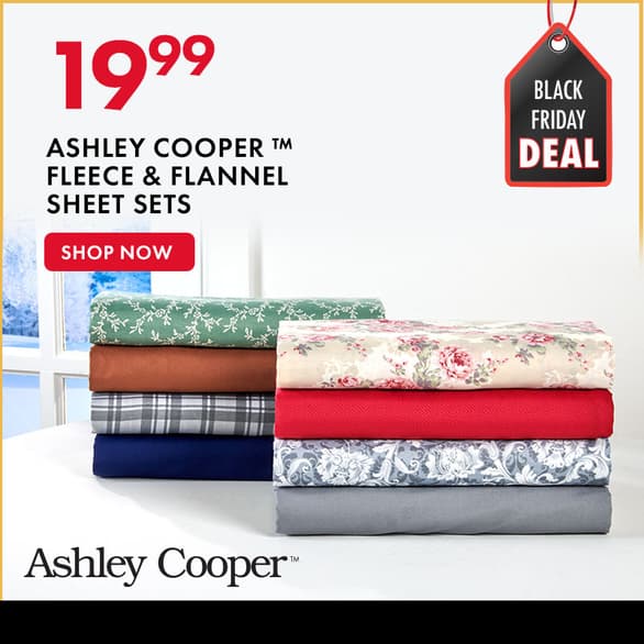 $19.99 Ashley Cooper Fleece & Flannel Sheet Sets
