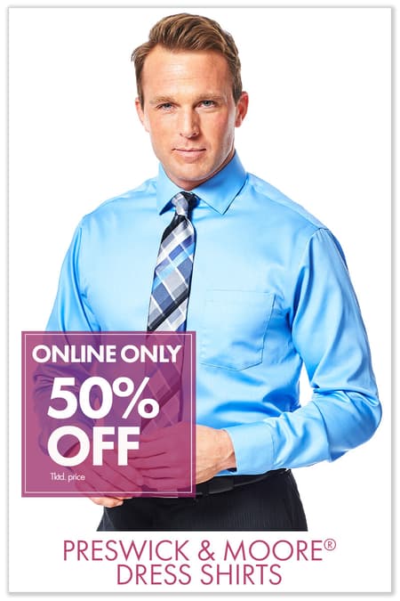 Mens PRESWICK & MOORE® Dress Shirts