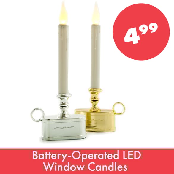 10-in. Battery-Operated LED Window Candles