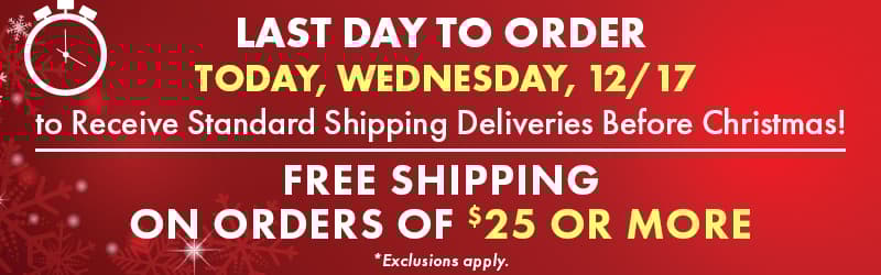 Free Shipping $25 or more