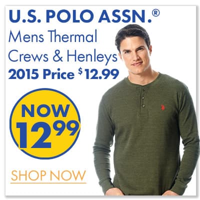 Mens U.S. POLO ASSN.® Thermal Crews & Henleys