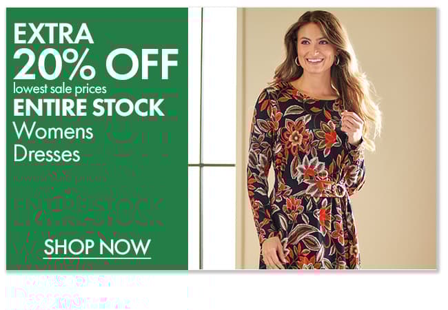 Extra 20% OFF Dresses 