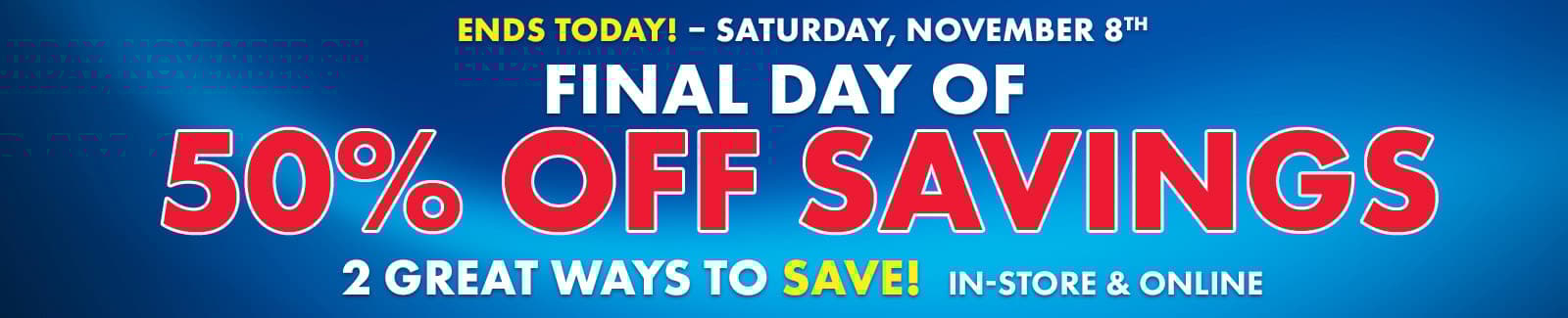 More 50% off savings 