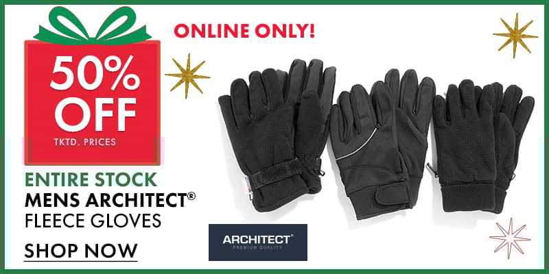 50% Off tkd prices
Mens ARCHITECT® Fleece Glove
