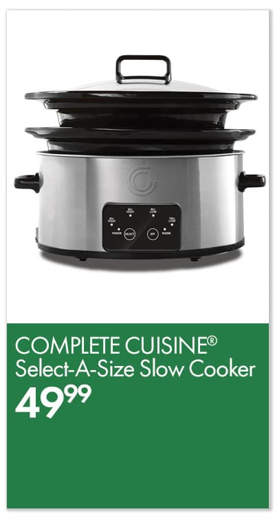 Complete Cuisine Select-A-Size Slow Cooker