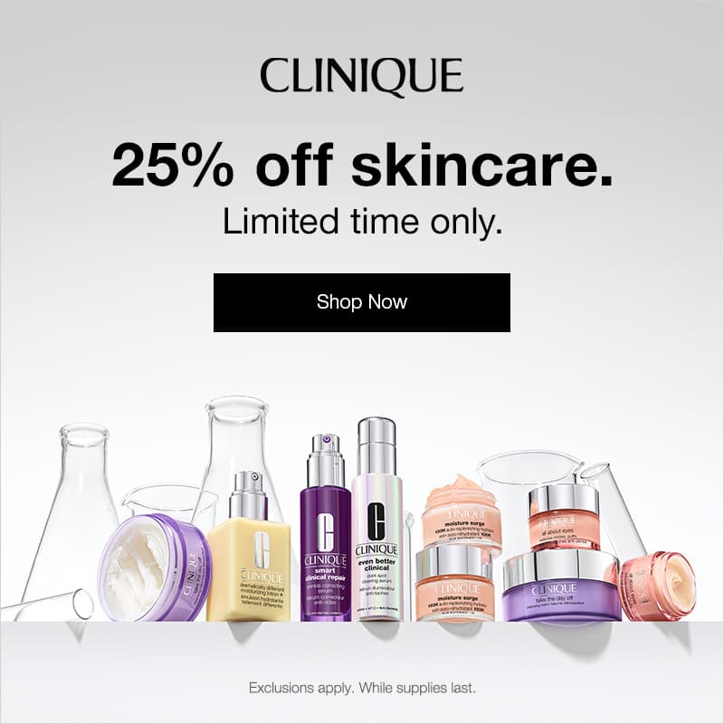 25% Off All Clinique Skincare products