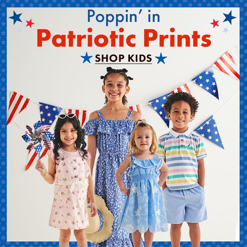 Poppin' in Patriotic Prints
 Shop Kids
