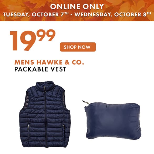 Mens Hawke & Co Vest $19.99 