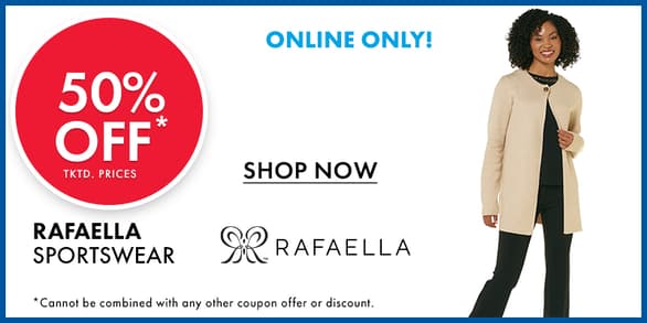 Online Only! 50% Off Tktd. Prices Womens Rafaella Sportswear