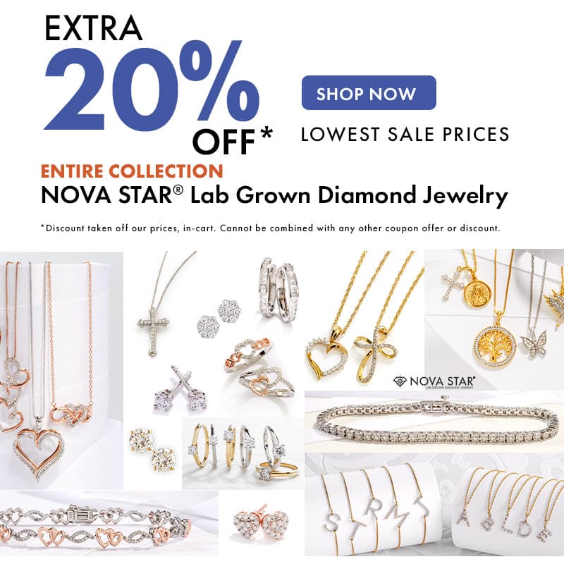Extra 20% off Lowest Sale Prices Entire Collection Nova Star Lab Grown Jewelry