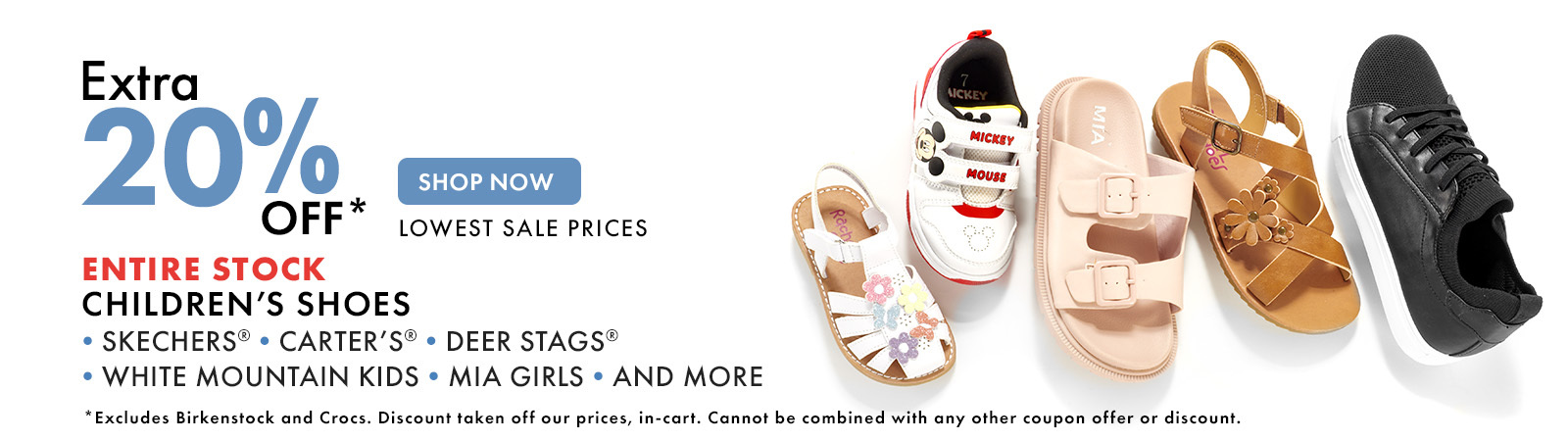 Extra 20% Off Kids Shoes